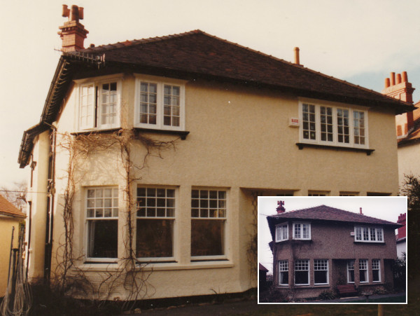 Painted render on house in Cheltenham by J E Property Maintenance.